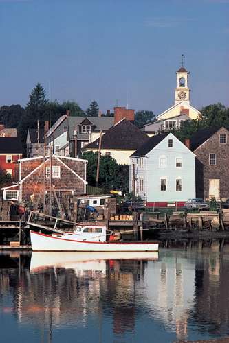 Fishing boat at the harbour at Portsmouth, New Hampshire.